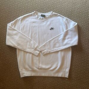 White Nike Logo Crewneck